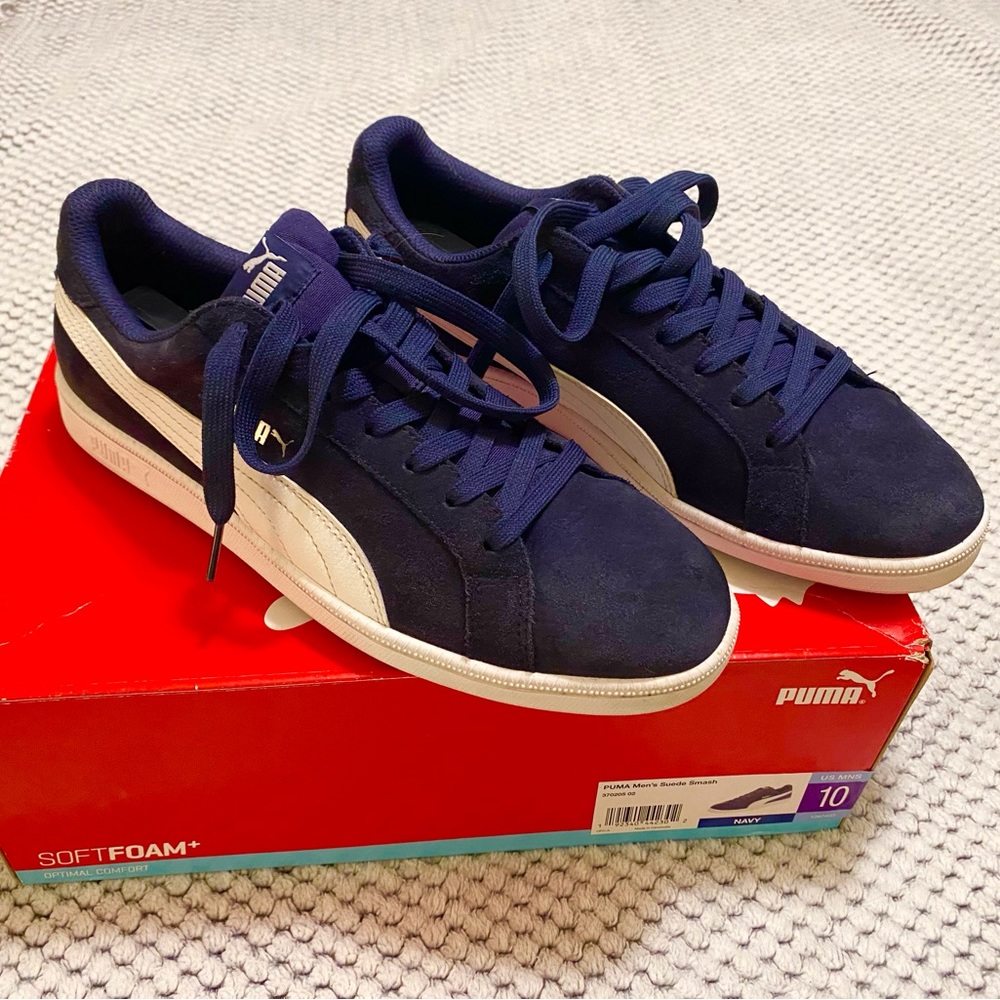 PUMA Men’s Suede Smash size 10 Navy Blue